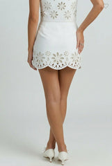 Carousel Afternoon Scallop Mini Skirt