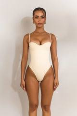 The Sculpt Bodysuit in Stone
