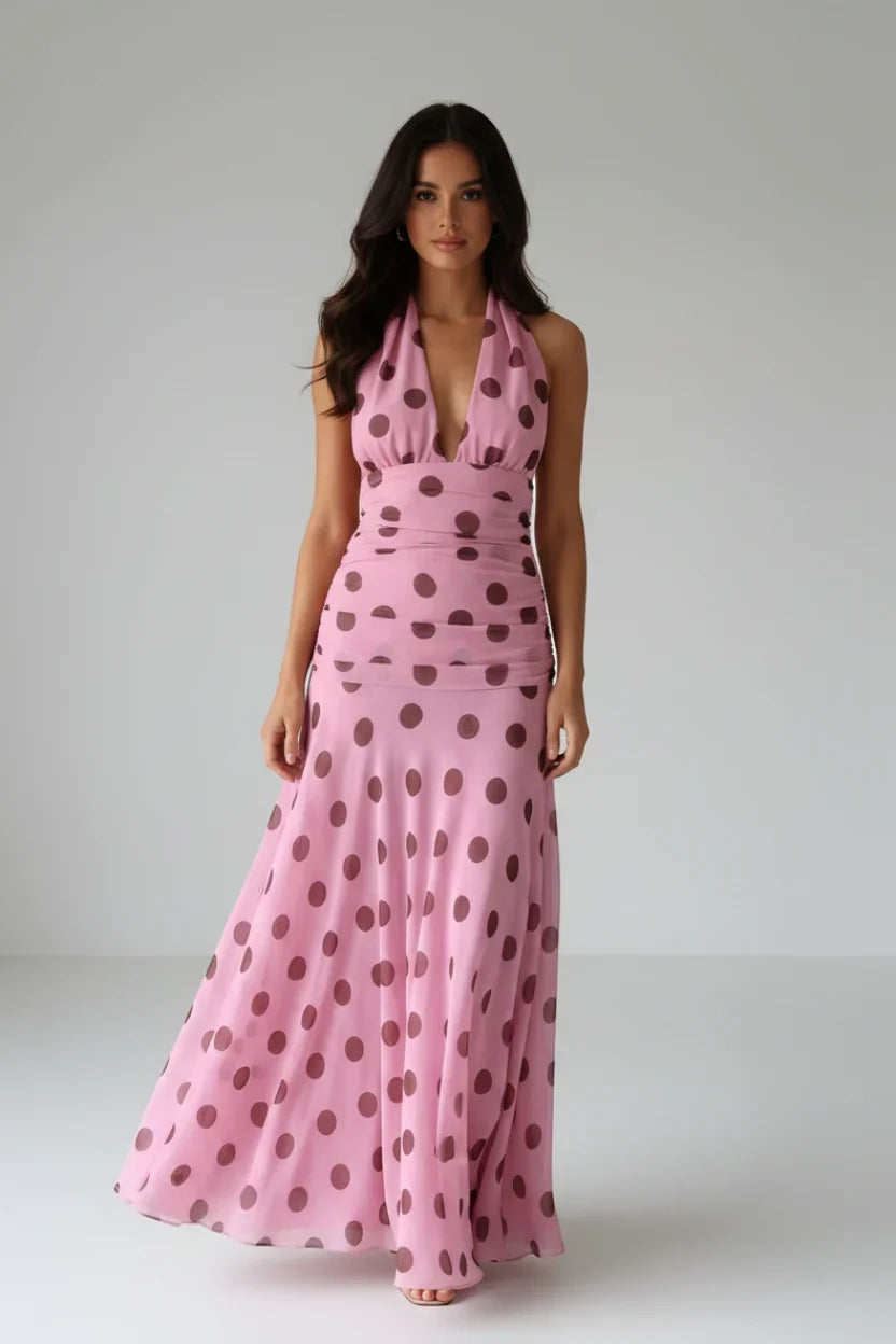 Megan | Polka Dot Maxi Dress