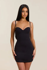 The Sculpt Mini Dress in Black