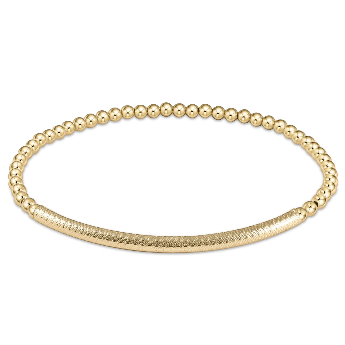 Bliss Bar Textured Gold 3mm Bracelet