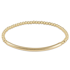 Bliss Bar Textured Gold 3mm Bracelet
