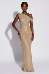 Megan | Draped Gown Maxi Dress