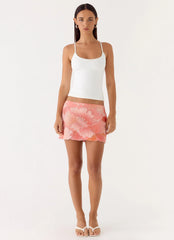 Dayna Mini Skirt - Coral