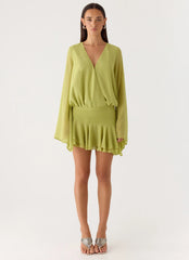 Solo In Soho Mini Dress - Lime