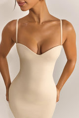The Sculpt Mini Dress in Stone