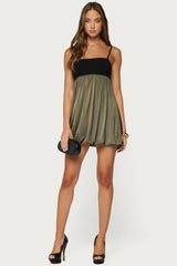 Jonna Contrast Bubble Mini Dress