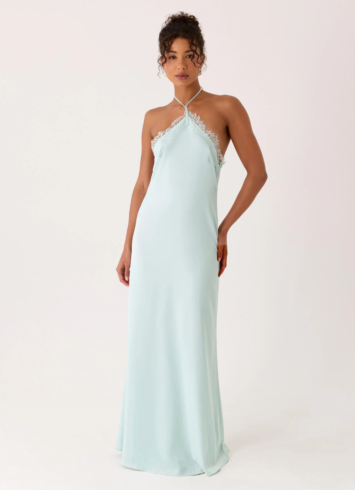Samaria Halter Maxi Dress Blue