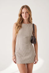 Megan | Strapless Striped Mini Dress