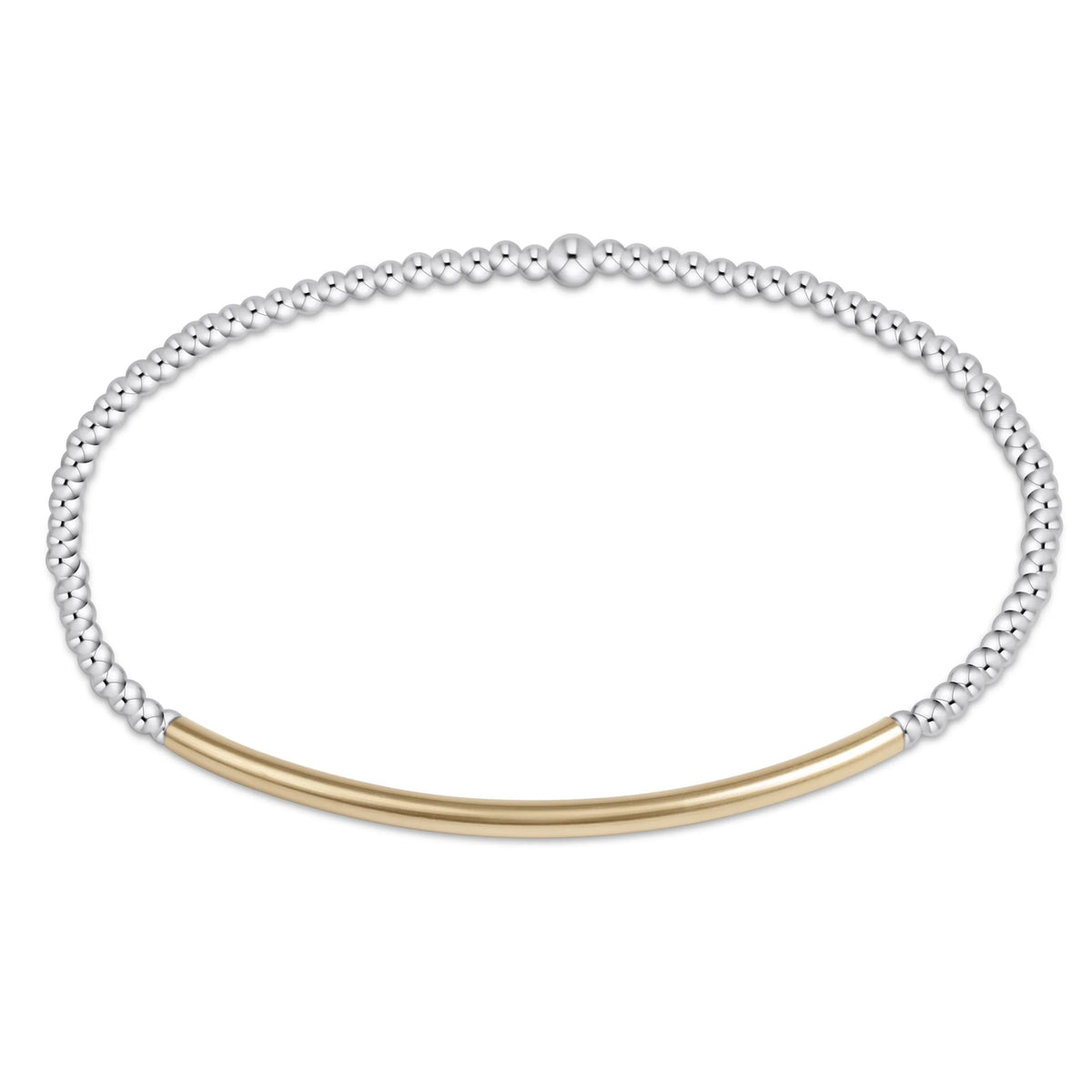 Bliss Bar Gold 2mm Mixed Metal Bracelet