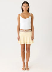 Aleenah Mini Skirt - Yellow
