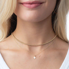 Choker Beaded - Classic Gold 3mm