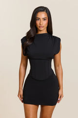 Sandra Corset Mini Dress in Black