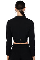 Better Luck Crop Blazer In Black