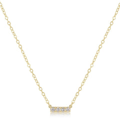 14kt Gold and Diamond Significance Bar Necklace - Four