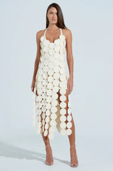 IBIZA DREAMIN TEXTURED MIDI DRESS