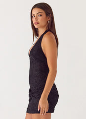 Axton Lace Mini Dress Black