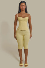 The Brielle Capri Bottoms in Butter Yellow
