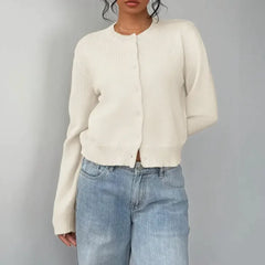Women’S Cropped Button Cardigan – Soft Knit Layer For Everyday & Casual Wear