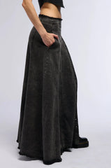 COME TO ME DENIM MAXI SKIRT