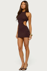 Kelcey Bead Cutout Knit Mini Dress