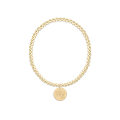 eCOLLEGIATE Classic Gold 3mm Bracelet - Wake Forest University Disc