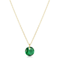 16" Necklace Gold - Reflection Small Charm - 05