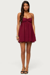 Ariellah Chiffon Babydoll Mini Dress