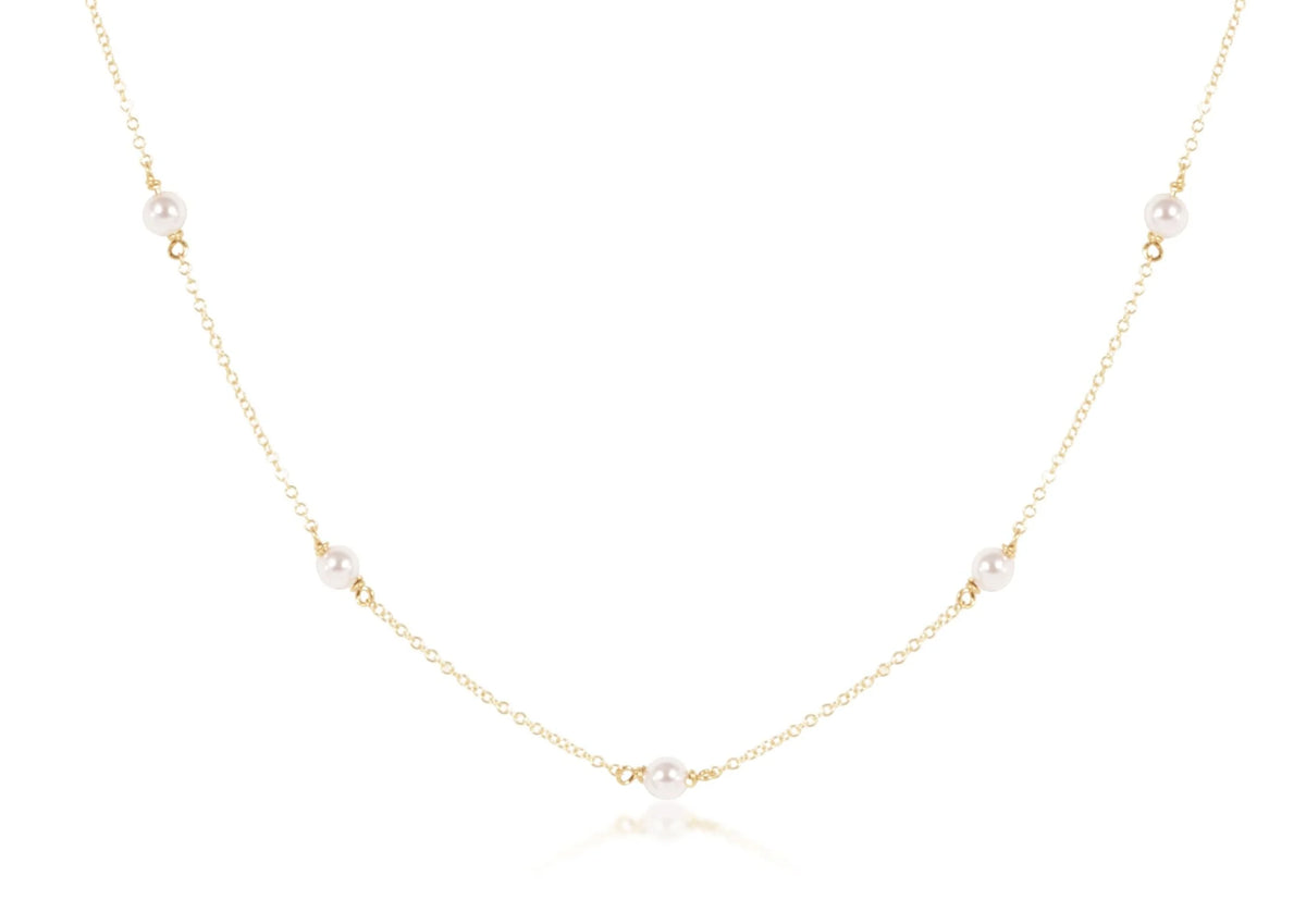 Choker Simplicity Chain Gold - Pearl 4mm