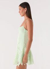 Florine Mini Dress - Pistachio
