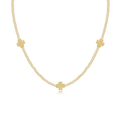 Choker Beaded - Signature Cross 2mm Gold - Gold