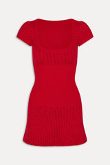 Eliza Knit Mini Dress - Cranberry
