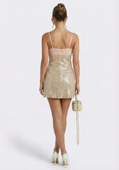Champagne Hour Sequin Mini Dress