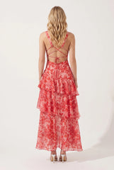 Megan | Floral Ruffle Maxi Dress