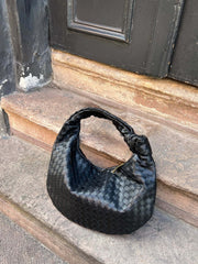 Medium Woven Faux Suede Bag