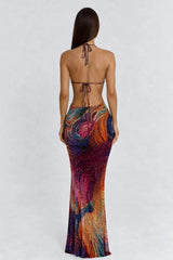 Esmeralda Crystal Maxi Dress