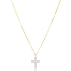 16" Necklace Gold - Blessed Crystal Charm