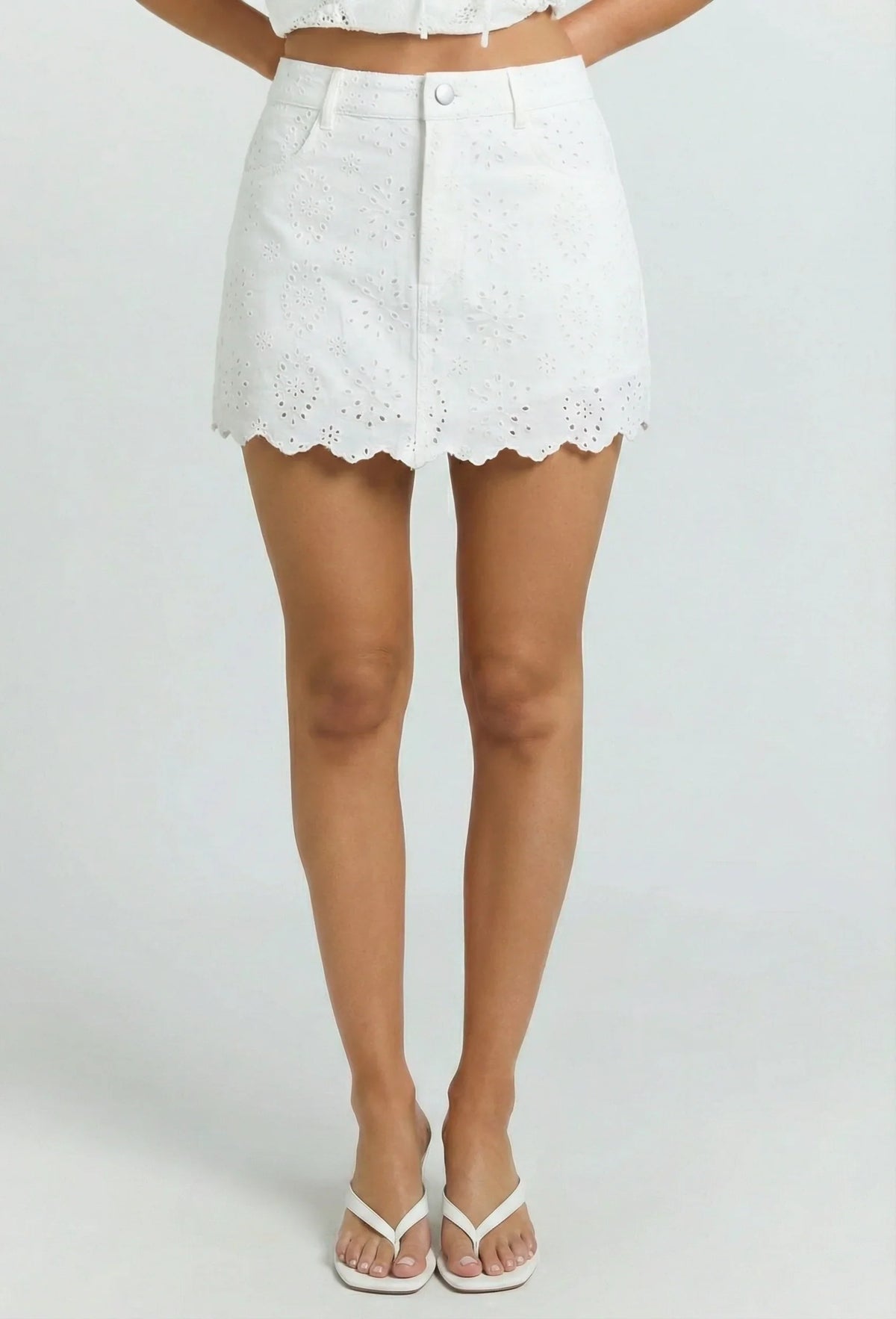 Atelier Eyelet Mini Skirt