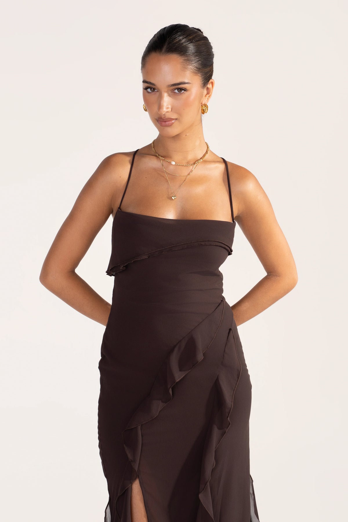 Charlene Criss Cross Back Maxi Dress