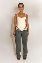 The Sculpt Bodysuit in Stone