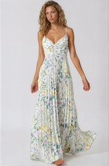 Garden Pleated Maxi Dress