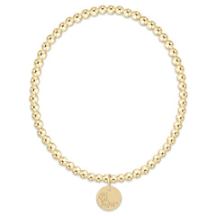 eCOLLEGIATE Classic Gold 3mm Bracelet - Ole Miss Disc