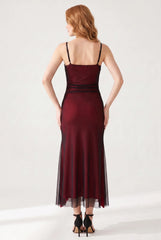 Megan | Black And Red Maxi Dress
