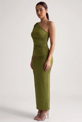 Megan | Asymmetric Side Split Maxi Dress