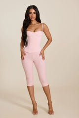 The Brielle Capri Bottoms in Baby Pink