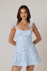 Lucille Mini Dress With Sheer Tie Straps