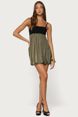 Jonna Contrast Bubble Mini Dress
