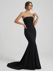 Strapless Bandeau Fishtail Maxi Dress