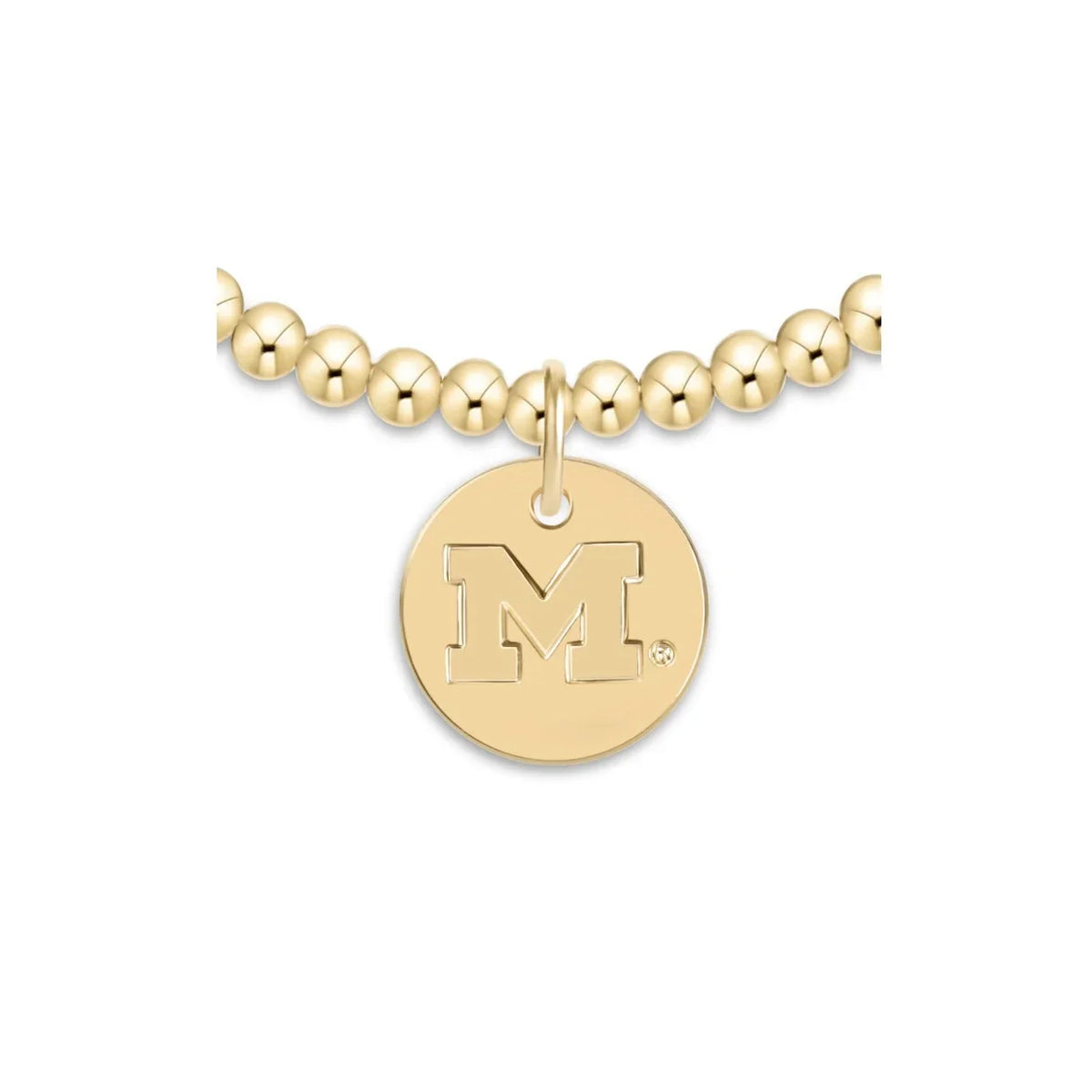 eCOLLEGIATE Classic Gold 3mm Bracelet - University of Michigan