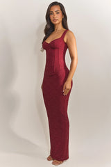 The Cinched Lace Maxi Set in Diamonte